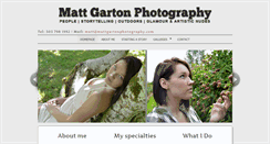 Desktop Screenshot of mattgartonphotography.com