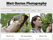 Tablet Screenshot of mattgartonphotography.com